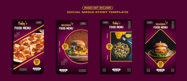 food social media story banner template