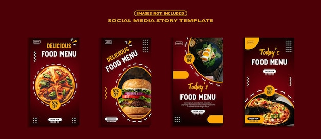 food social media story banner template