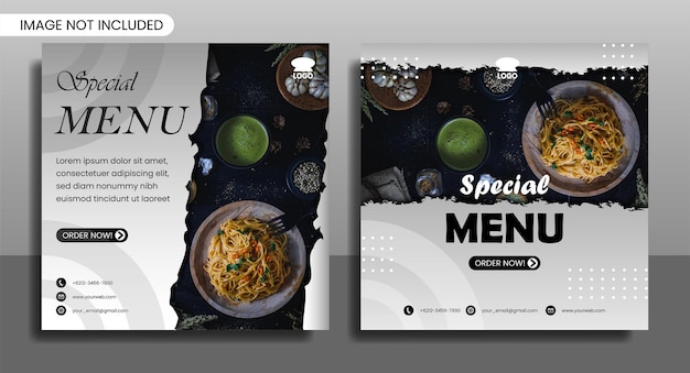 Food social media template