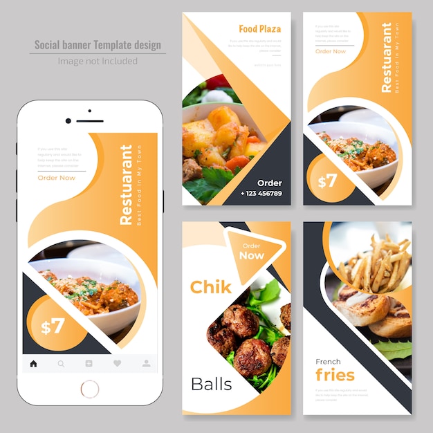 Food Social Web Banner for Restaurant