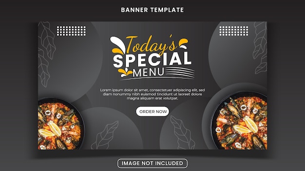 Vector food special offer banner template