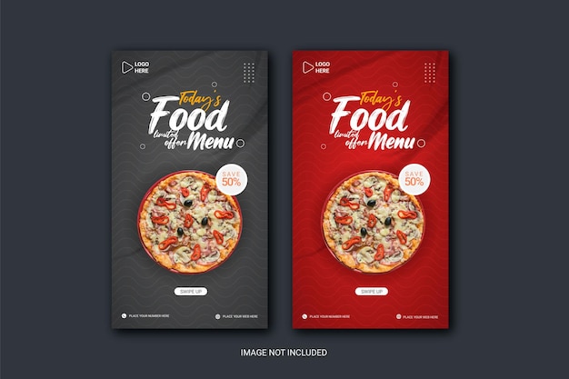 Food story  promotion banner  Instagram and Facebook story design template