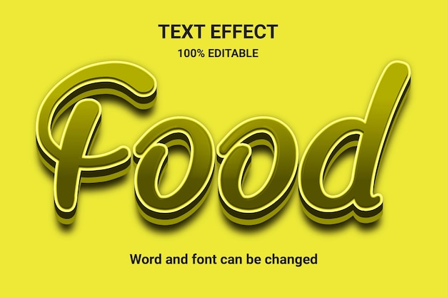 food text effect font style