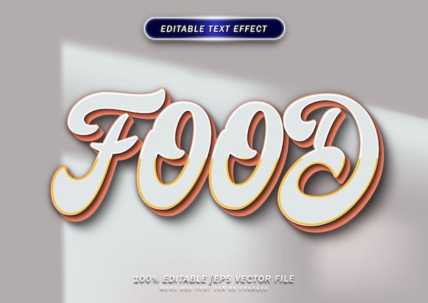 Food text style effect editable