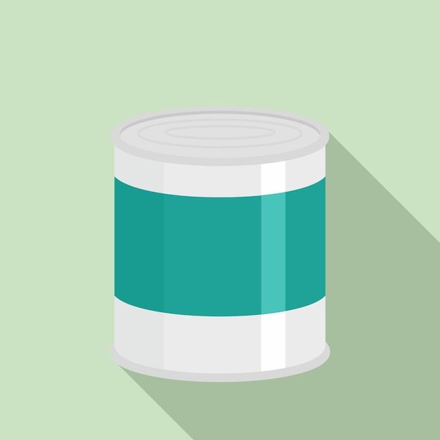 Food tin can icon Flat illustration of food tin can vector icon for web design