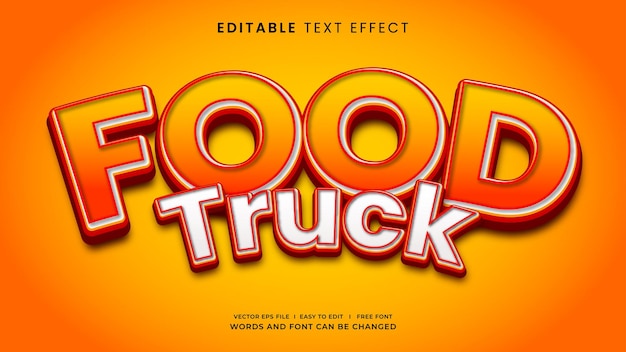 Food Truck 3D Ediable Text Effect