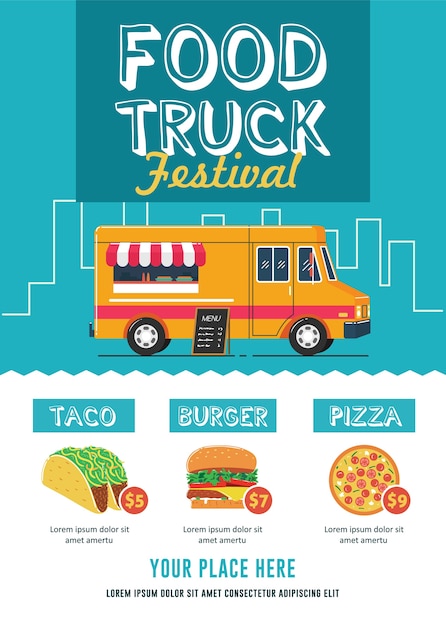 Food Truck Festival Flyer Template