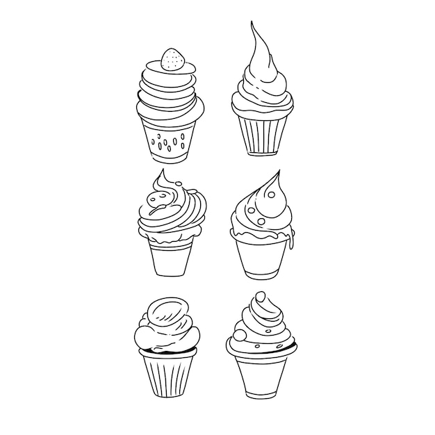 food vector cream dessert summer cone illustration isolated sweet chocolate ice waffle t