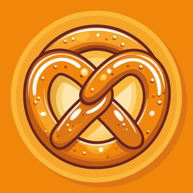 Vector food vector illustration of tasty pretzels