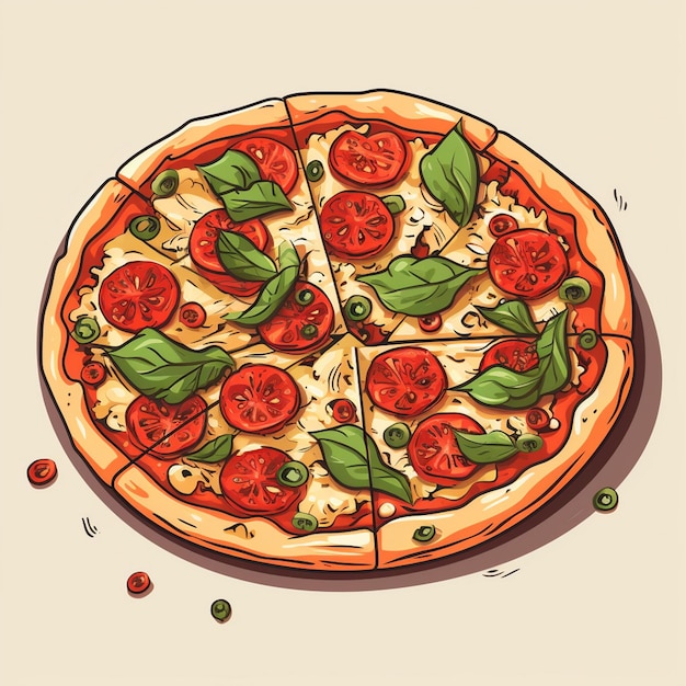 food vector pizza italian restaurant icon fast photo doodle vector art illustrations