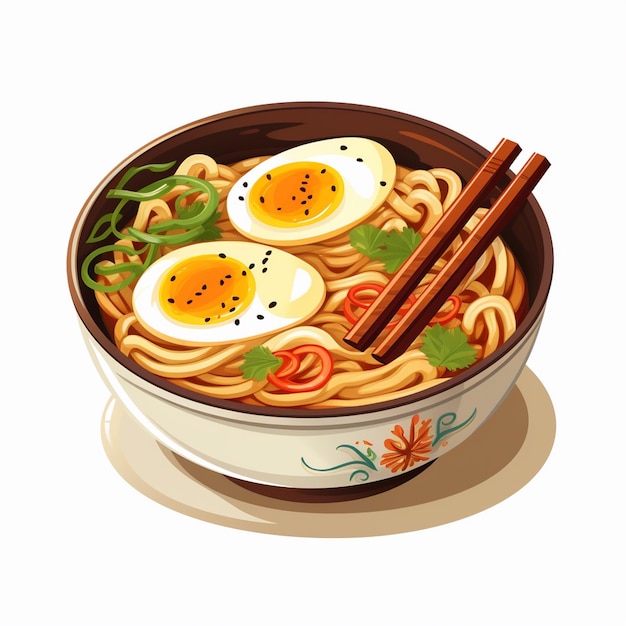 food vector ramen illustration asian restaurant noodle design delicious menu graphic meal