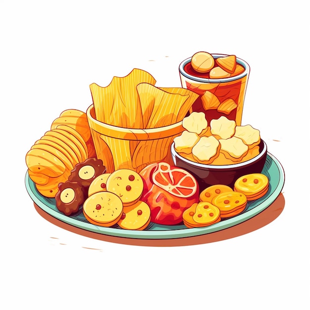 food vector snack illustration eat set icon isolated dessert drink chocolate sweet symbo