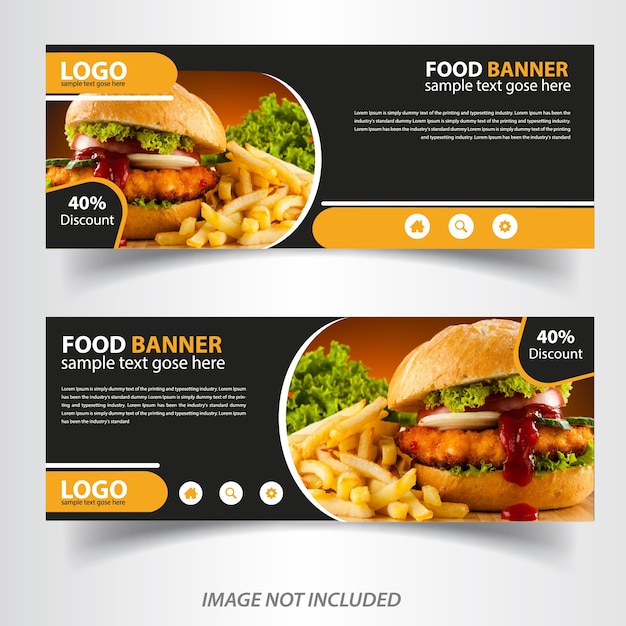 Food Vegetable Web Banner for Restaurant 