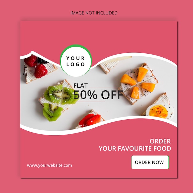 Vector food web banner