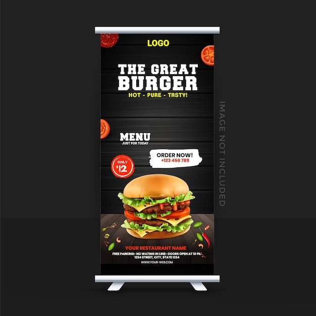 food x rollup banner design