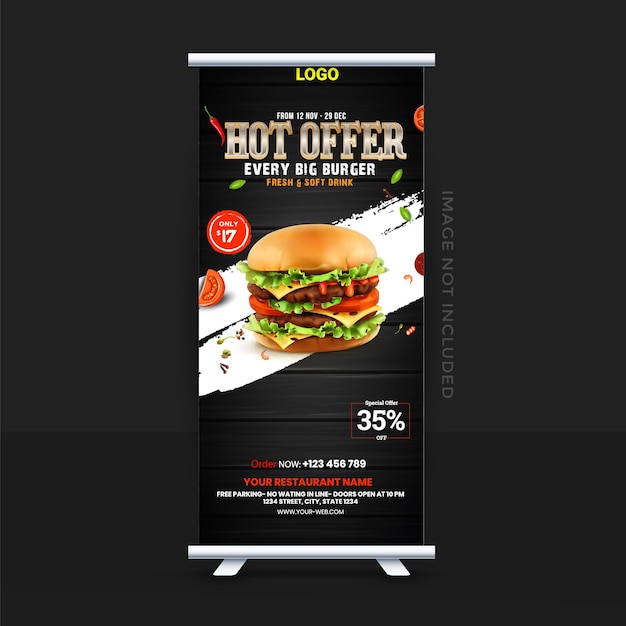 food x rollup banner design