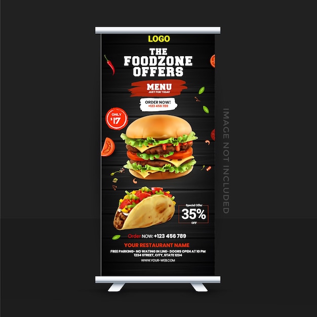 food x rollup banner design