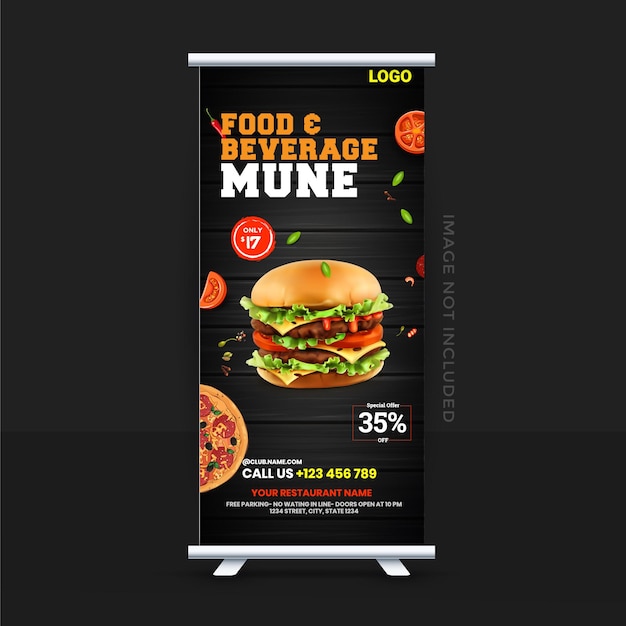 food x rollup banner design