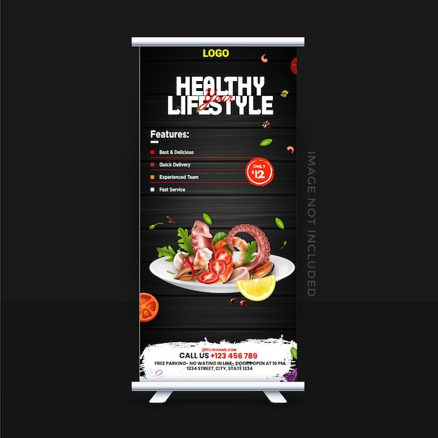 food x rollup banner design