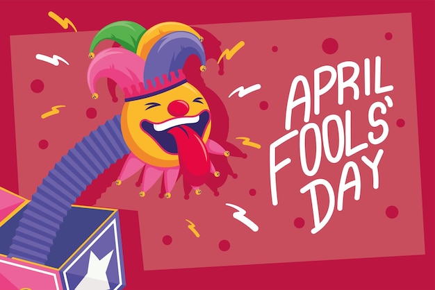 Vector fools day card