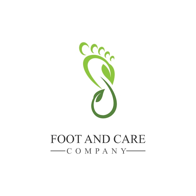 Foot and care icon logo template Foot and ankle healthcare