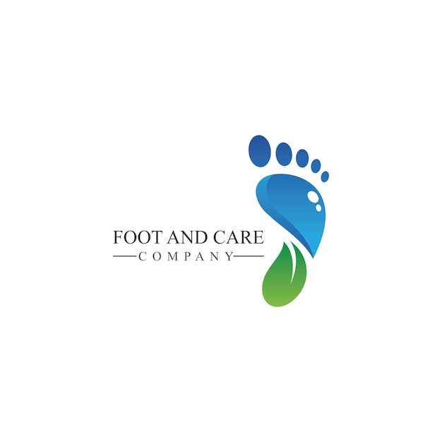 Foot and care icon logo template Foot and ankle healthcare