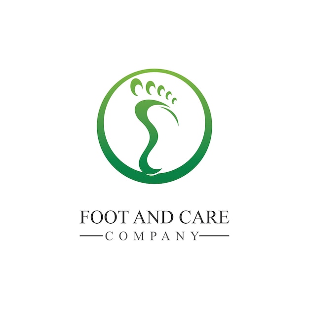 Foot and care icon logo template Foot and ankle healthcare