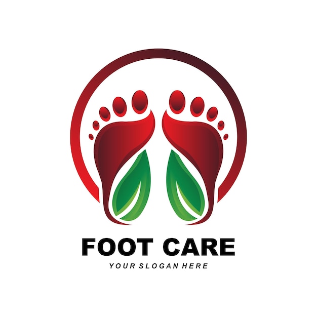 Foot Care Logo Design Health Illustration Woman Pedicure Salon Vector