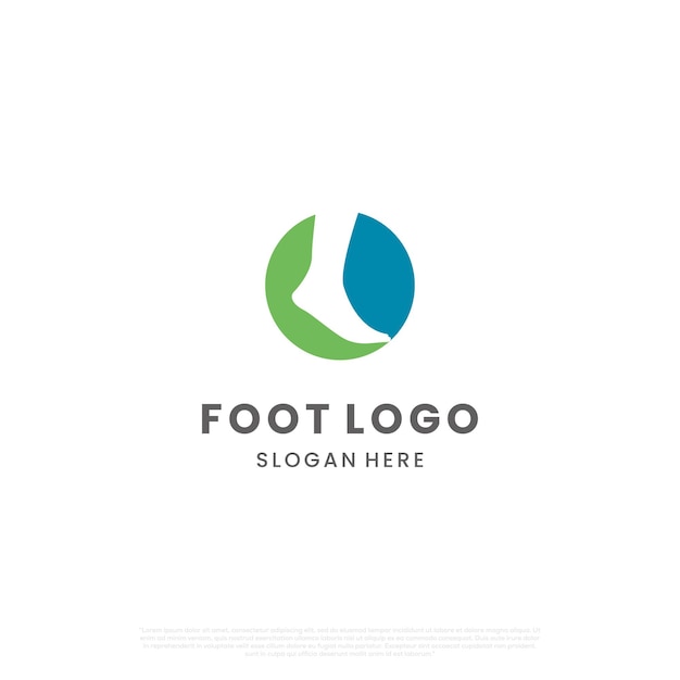 Foot care logo design on isolated background