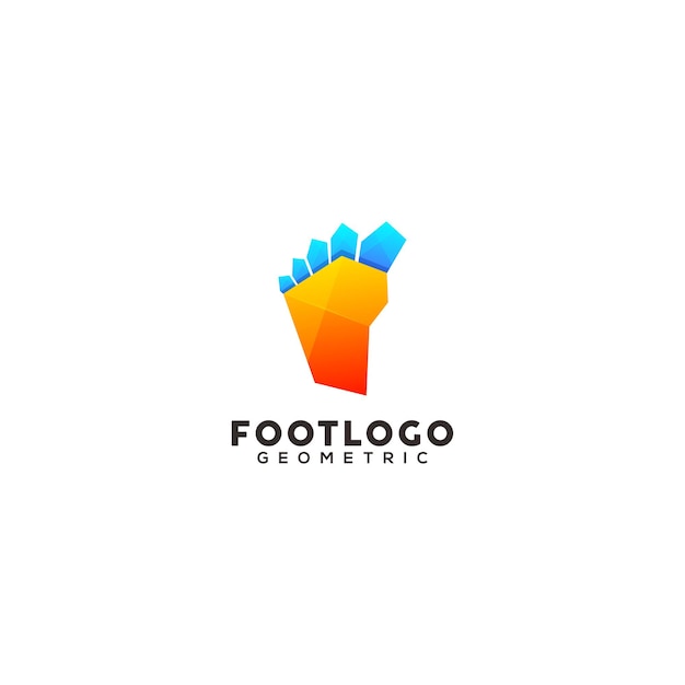 Foot colorful logo design template