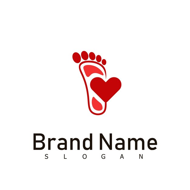 Foot health medicine symbol logo