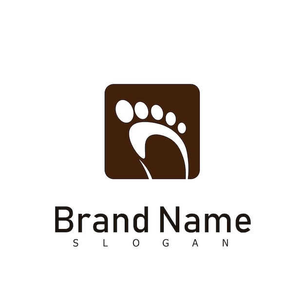 Foot health medicine symbol logo