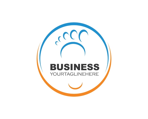 Foot ilustration Logo vector for business massagetherapist design