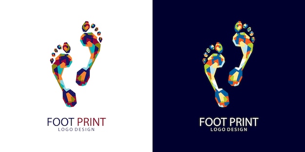 Vector foot print logo