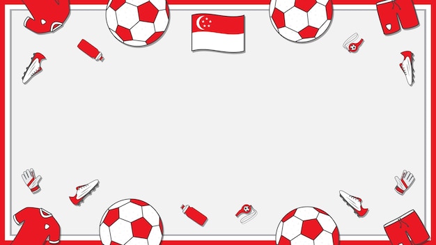 Football Background Design Template Football Cartoon Vector Illustration Championship In Singapore