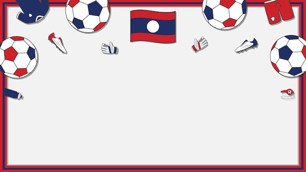 Football Background Design Template Football Cartoon Vector Illustration Competition In Laos