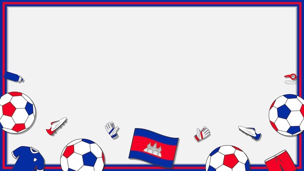 Football Background Design Template Football Cartoon Vector Illustration Soccer In Cambodia