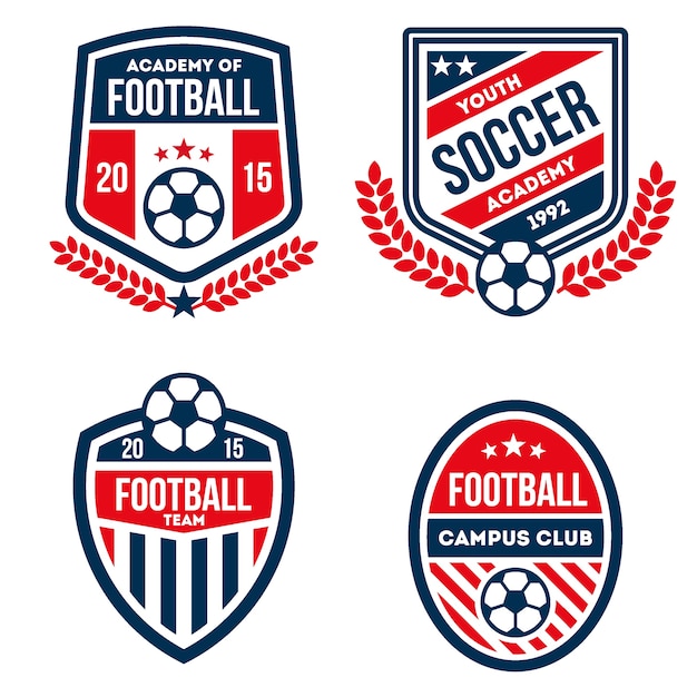 Football badges set