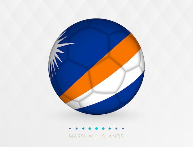 Football ball with Marshall Islands flag pattern soccer ball with flag of Marshall Islands national team