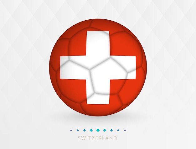 Football ball with Switzerland flag pattern soccer ball with flag of Switzerland national team