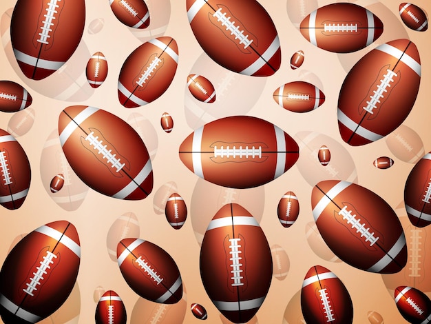 Vector football balls background