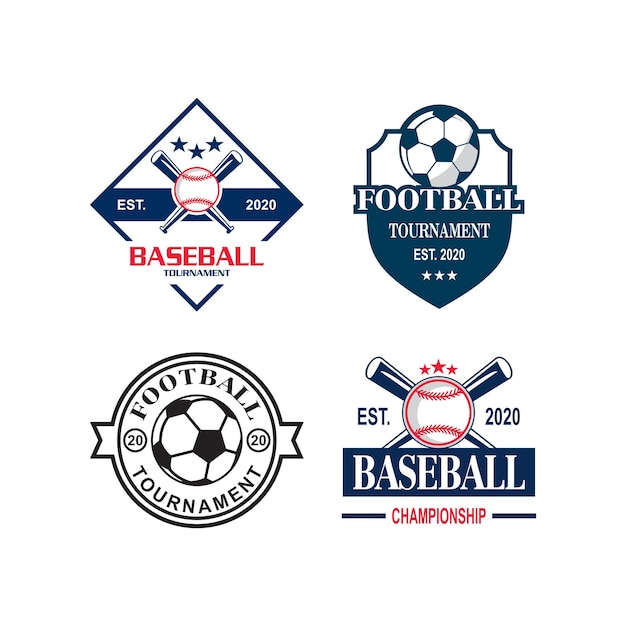 football and baseball logo  sport logo