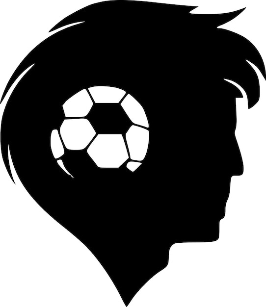 Football Black and White Vector illustration