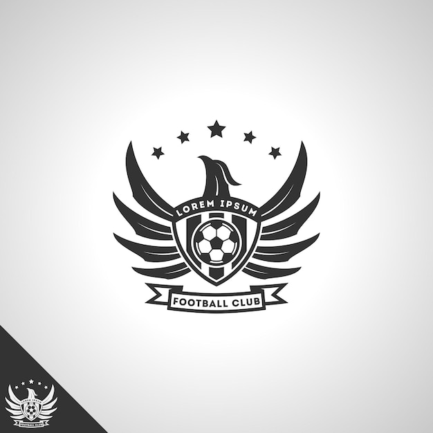 Football club logo concept with mighty eagle style