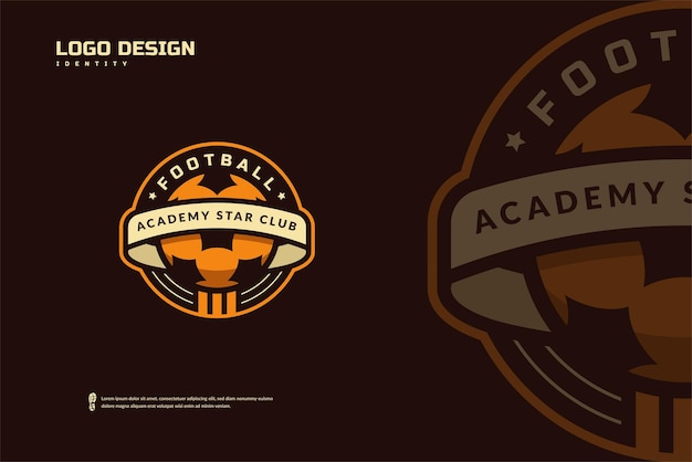 Football club logo. Soccer tournament emblems template, Sport team identity ESport badge design