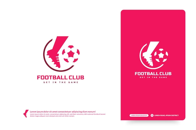 Football club logo template, Soccer tournaments logotype. Football team identity concept