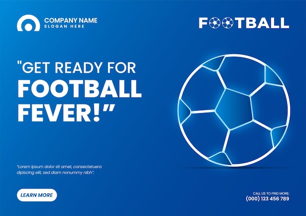 Vector football company social media banner design