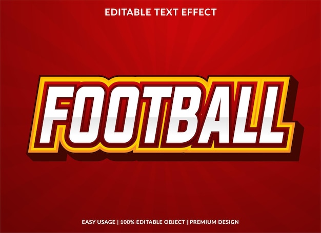 football editable text effect template use for business logo and brand