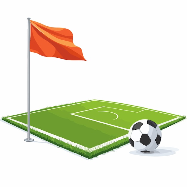 Football Field Corner Flag Sports Stadium Soccer Highlight