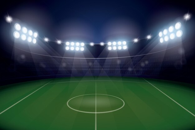 Vector football field stadium background